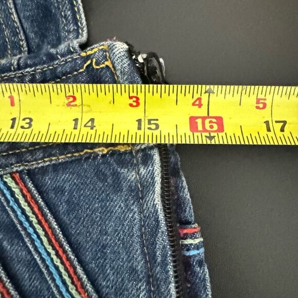 Free People Rainbow Connection Blue Flare & Wide Leg Jeans - Picture 13 of 14